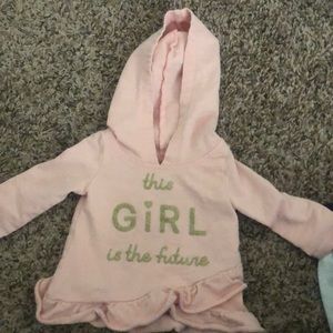 Baby sweatshirt with hood